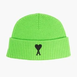Ami Paris Bonnet Ami De Coeur Noir Vert