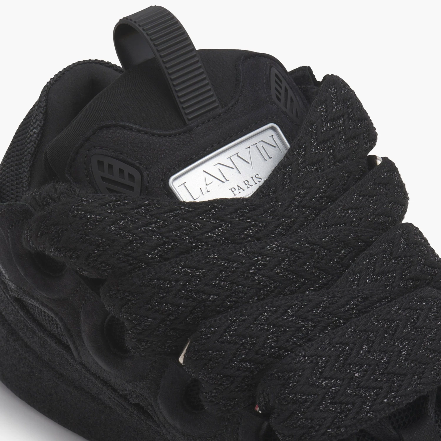 Lanvin Leather Curb Sneaker Strass Black 3 Lanvin Leather Curb Sneaker Strass Black – Image 3