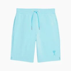 Ami Paris Short Ami De Coeur Tonal Bleu Ciel