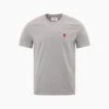 Ami Paris T-Shirt Ami De Coeur Rouge Gris