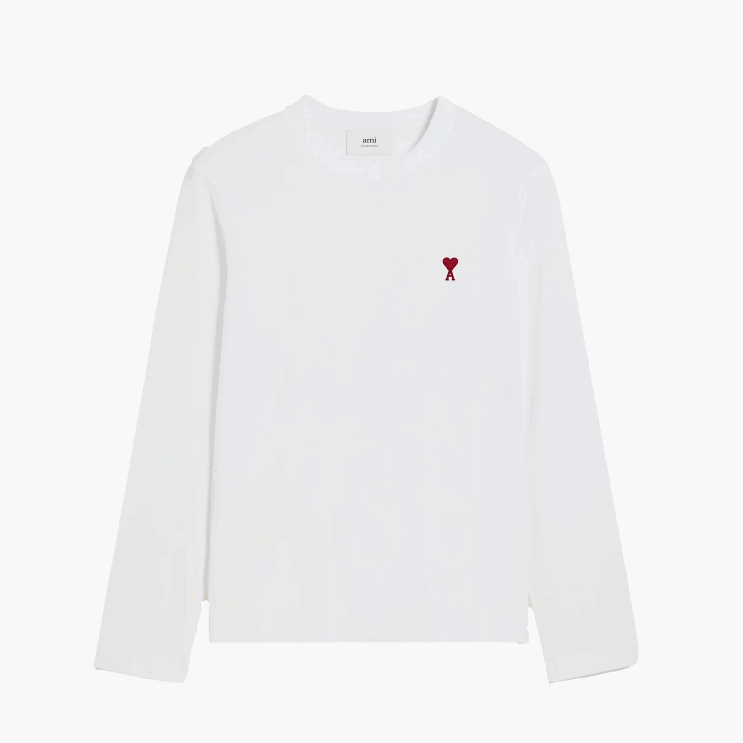 Ami Paris T-Shirt Manches Longues Coeur Rouge Blanc 1 Ami Paris T-Shirt Manches Longues Coeur Rouge Blanc