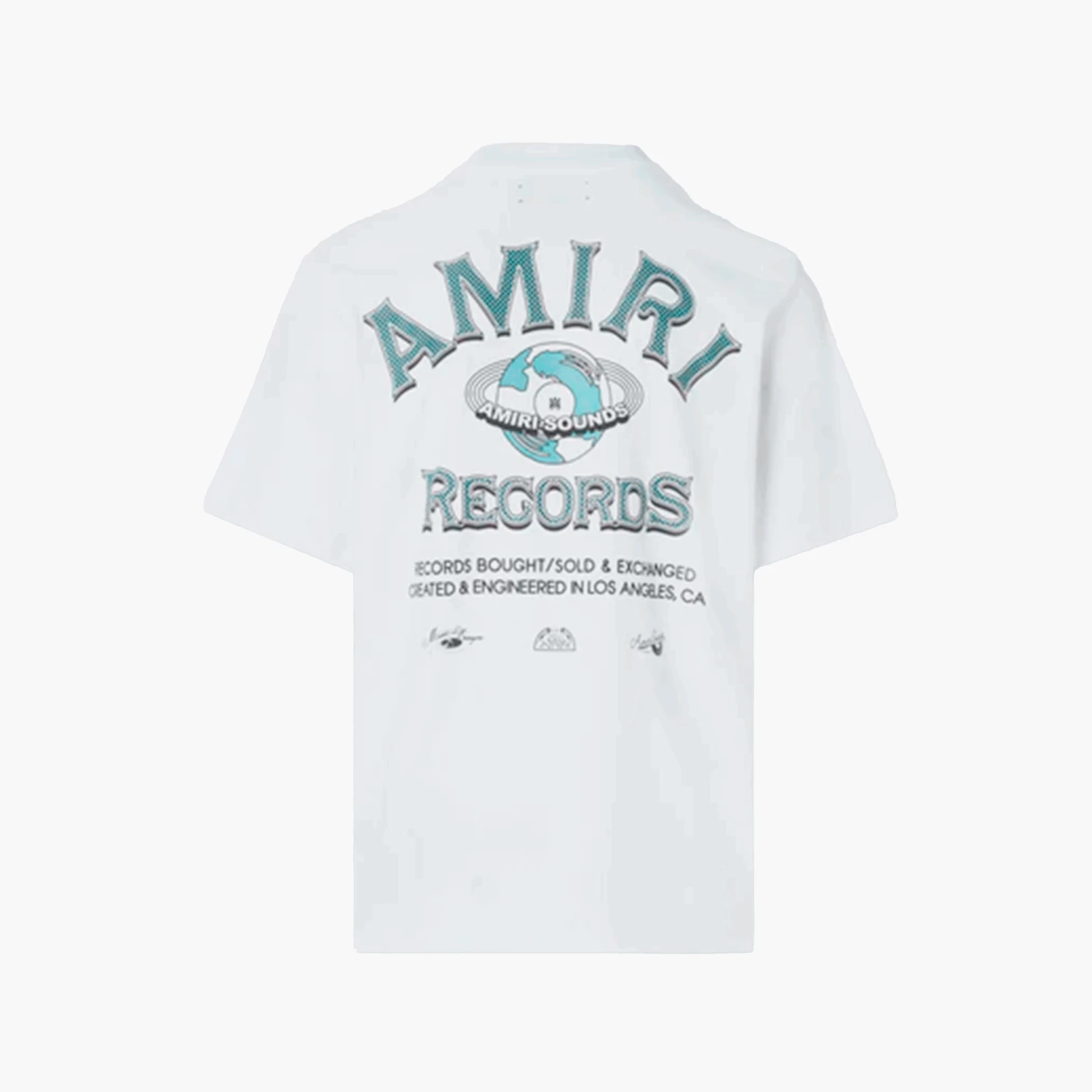 Amiri T-Shirt - Global Records - Blanc 1 Amiri T-Shirt - Global Records - Blanc