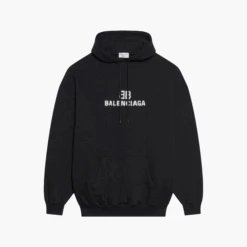Balenciaga Hoodie BB Pixel Logo Noir