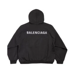Balenciaga Hoodie Logo Réfléchissant Noir