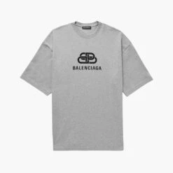Balenciaga T-Shirt BB Logo Gris