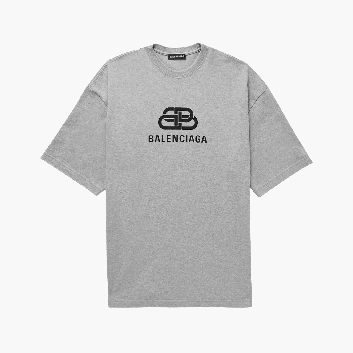 Balenciaga T-Shirt BB Logo Gris 1 Balenciaga T-Shirt BB Logo Gris