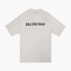 Balenciaga T-Shirt Back Logo Blanc