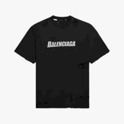 Balenciaga T-Shirt Destroyed Flatground Noir