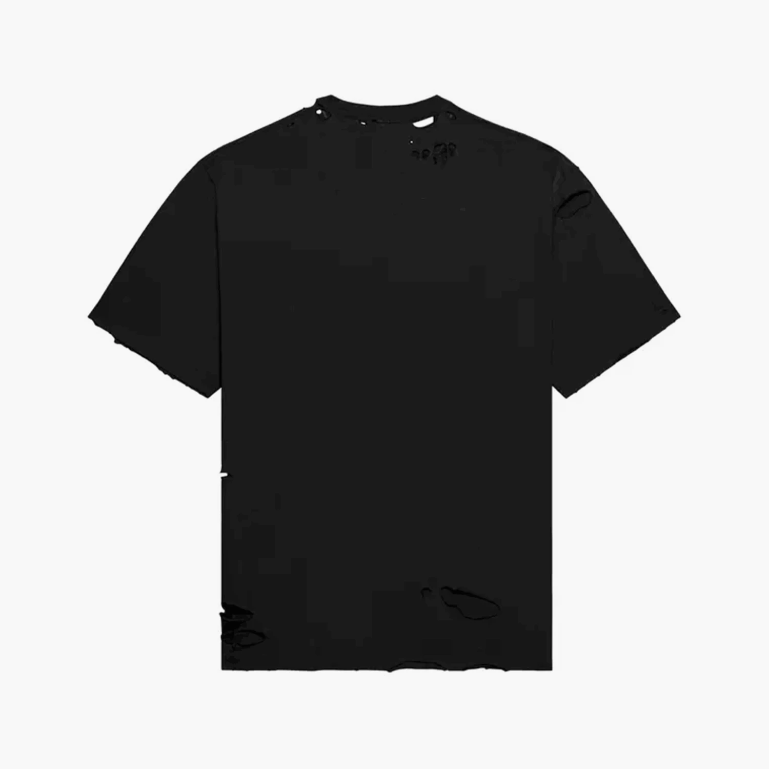 Balenciaga T-Shirt Destroyed Flatground Noir 2 Balenciaga T-Shirt Destroyed Flatground Noir – Image 2