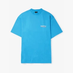 Balenciaga T-Shirt Political Campaign Bleu Clair