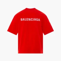 Balenciaga T-Shirt Back Logo Rouge