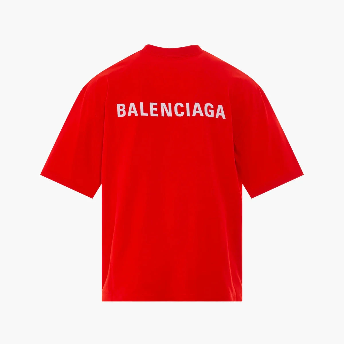 Balenciaga T-Shirt Back Logo Rouge 1 Balenciaga T-Shirt Back Logo Rouge