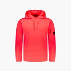 CP Company Pull Hoodie Diagonal Raised Fleece Rouge