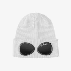 CP Company Bonnet Goggle Blanc