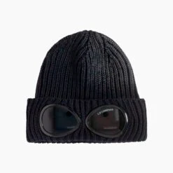 CP Company Bonnet Goggle Bleu Foncé