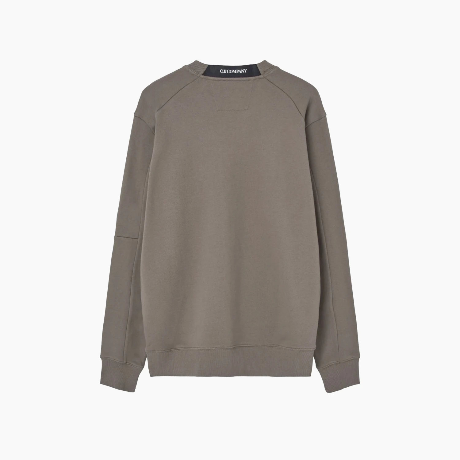 CP Company Crewneck - Diagonal Raised Fleece - Kaki 2 CP Company Crewneck - Diagonal Raised Fleece - Kaki – Image 2