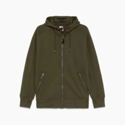 CP Company Hoodie Zip Goggle Vert Kaki