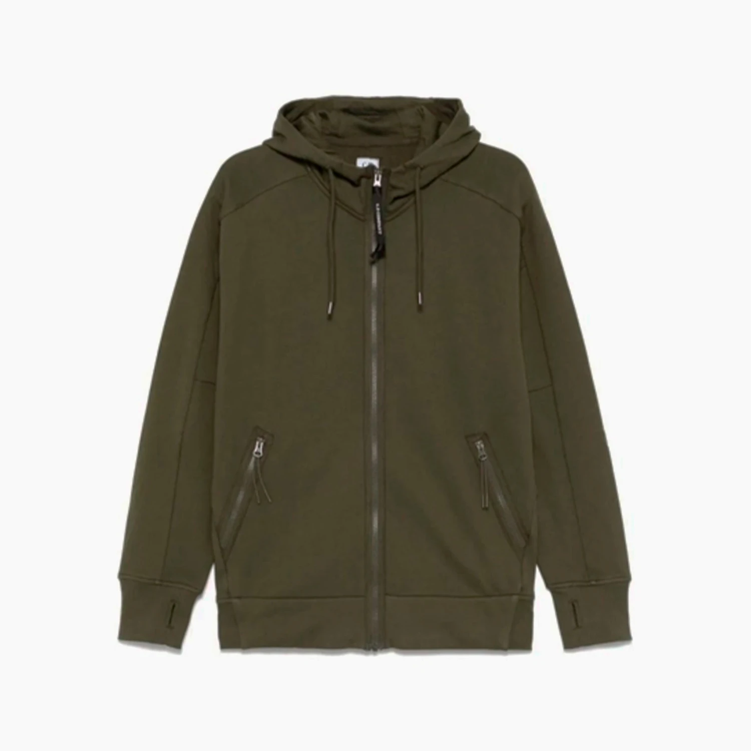 CP Company Hoodie Zip Goggle Vert Kaki 1 CP Company Hoodie Zip Goggle Vert Kaki