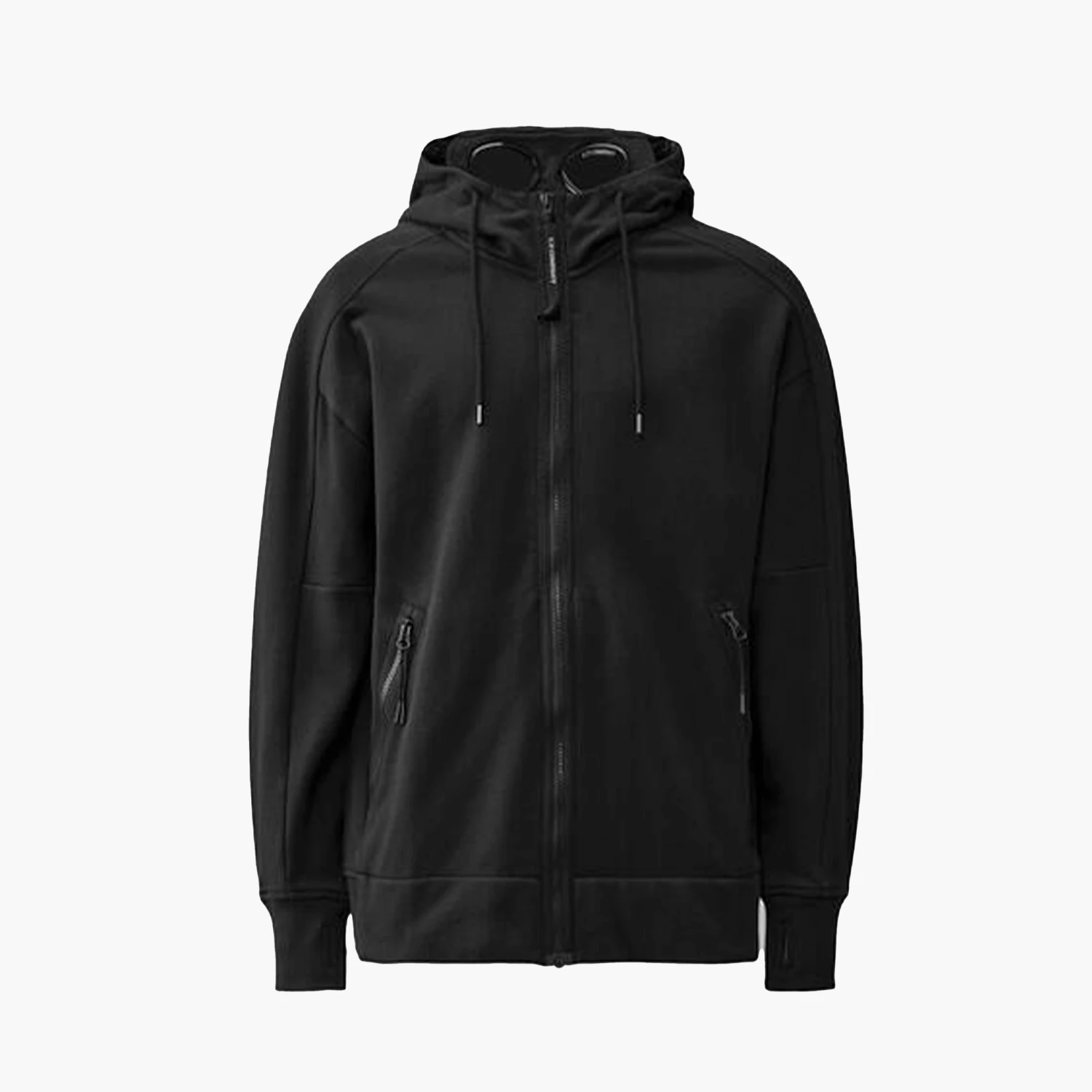 CP Company Hoodie Zippé Diagonal Raised Fleece Noir 1 CP Company Hoodie Zippé Diagonal Raised Fleece Noir