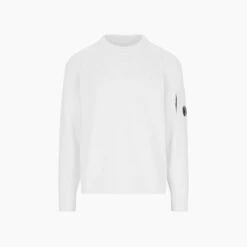 CP Company Pull En Maille Blanc