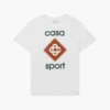 Casablanca T-Shirt Casa Sport Screen Printed Blanc