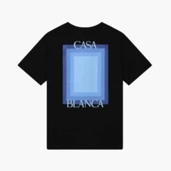 Casablanca T-Shirt Gradient Casa Logo Noir