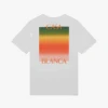 Casablanca T-Shirt Gradient Logo Blanc