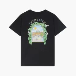 Casablanca T-Shirt L'Arche De Tennis Noir