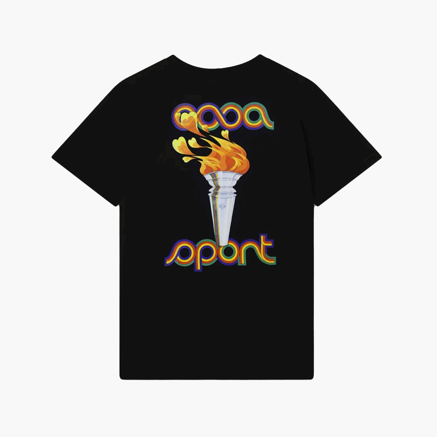 Casablanca T-Shirt La Flamme Du Sport Noir 1 Casablanca T-Shirt La Flamme Du Sport Noir