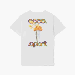 Casablanca T-Shirt La Flamme Du Sport Blanc