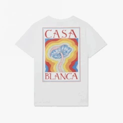 Casablanca T-Shirt Mind Vibrations Blanc