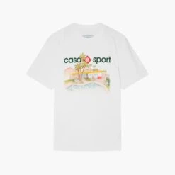 Casablanca T-Shirt Poolside Blanc