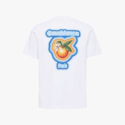 Casablanca T-Shirt Radiating Orange Blanc