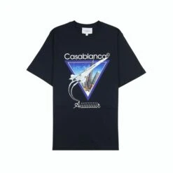 Casablanca T-shirt Aiiiiir T-Shirt Bleu