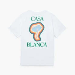 Casablanca T-shirt Rainbow Mushroom Blanc