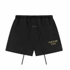 Essentials Fear Of God Short Fleece Soccer Noir