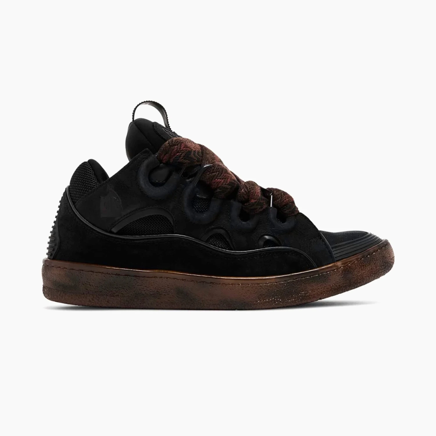 Lanvin Leather Curb Sneaker Dark Brown 1 Lanvin Leather Curb Sneaker Dark Brown