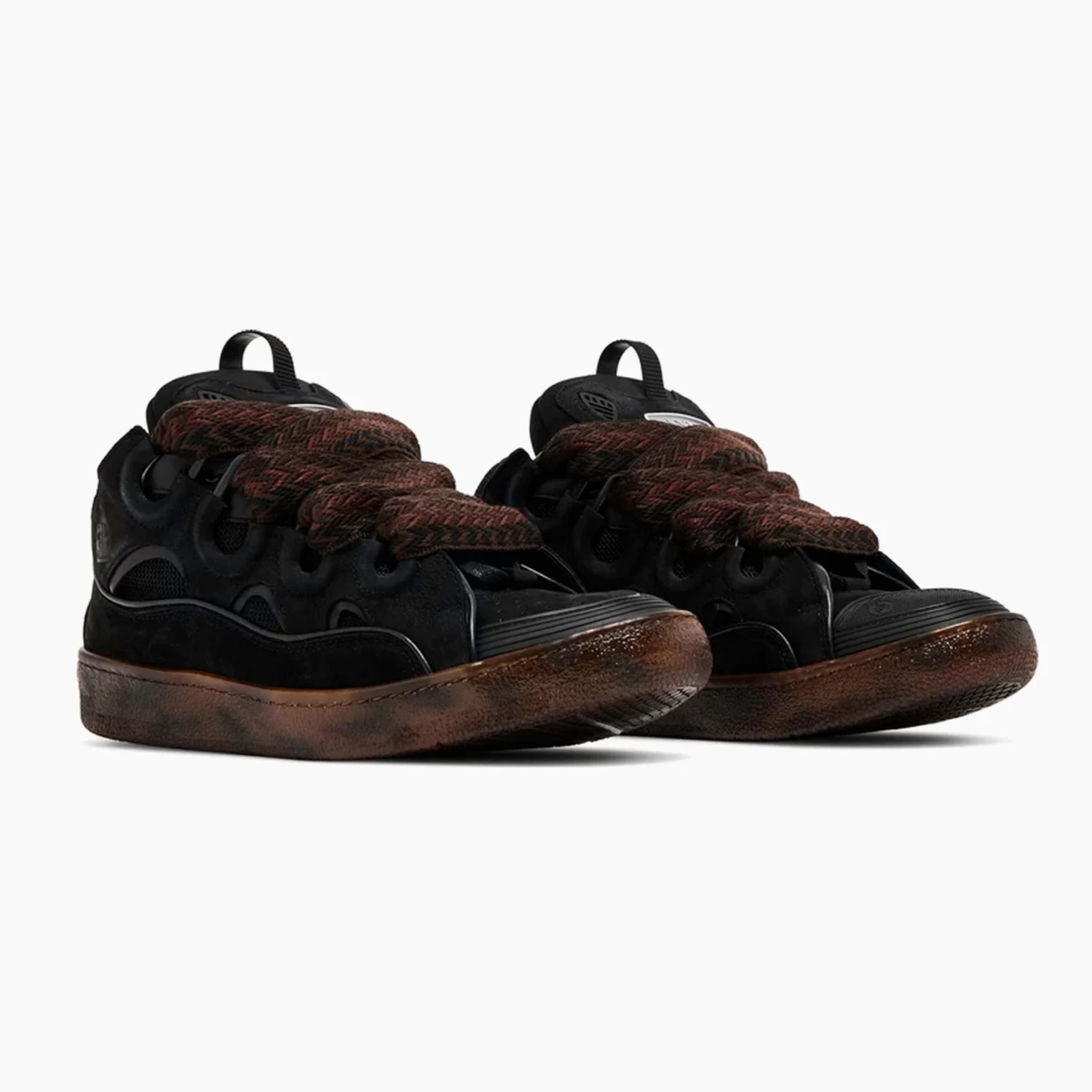 Lanvin Leather Curb Sneaker Dark Brown 2 Lanvin Leather Curb Sneaker Dark Brown – Image 2