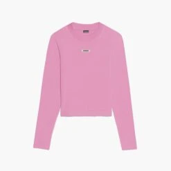 Jacquemus Le T-Shirt Manches Longues Gros Grain Rose
