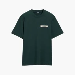 Jacquemus T-Shirt Gros Grain Vert Foncé