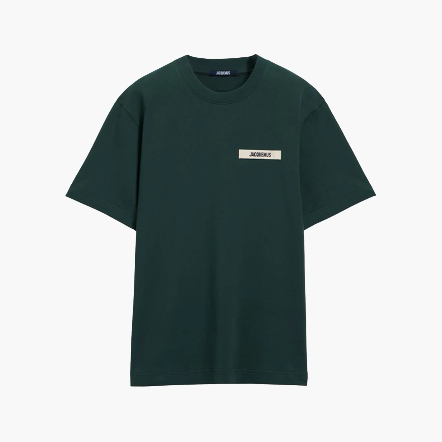 Jacquemus T-Shirt Gros Grain Vert Foncé 1 Jacquemus T-Shirt Gros Grain Vert Foncé