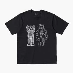 Kaws T-shirt - Graphic Robot KAWS X Warhol - Black