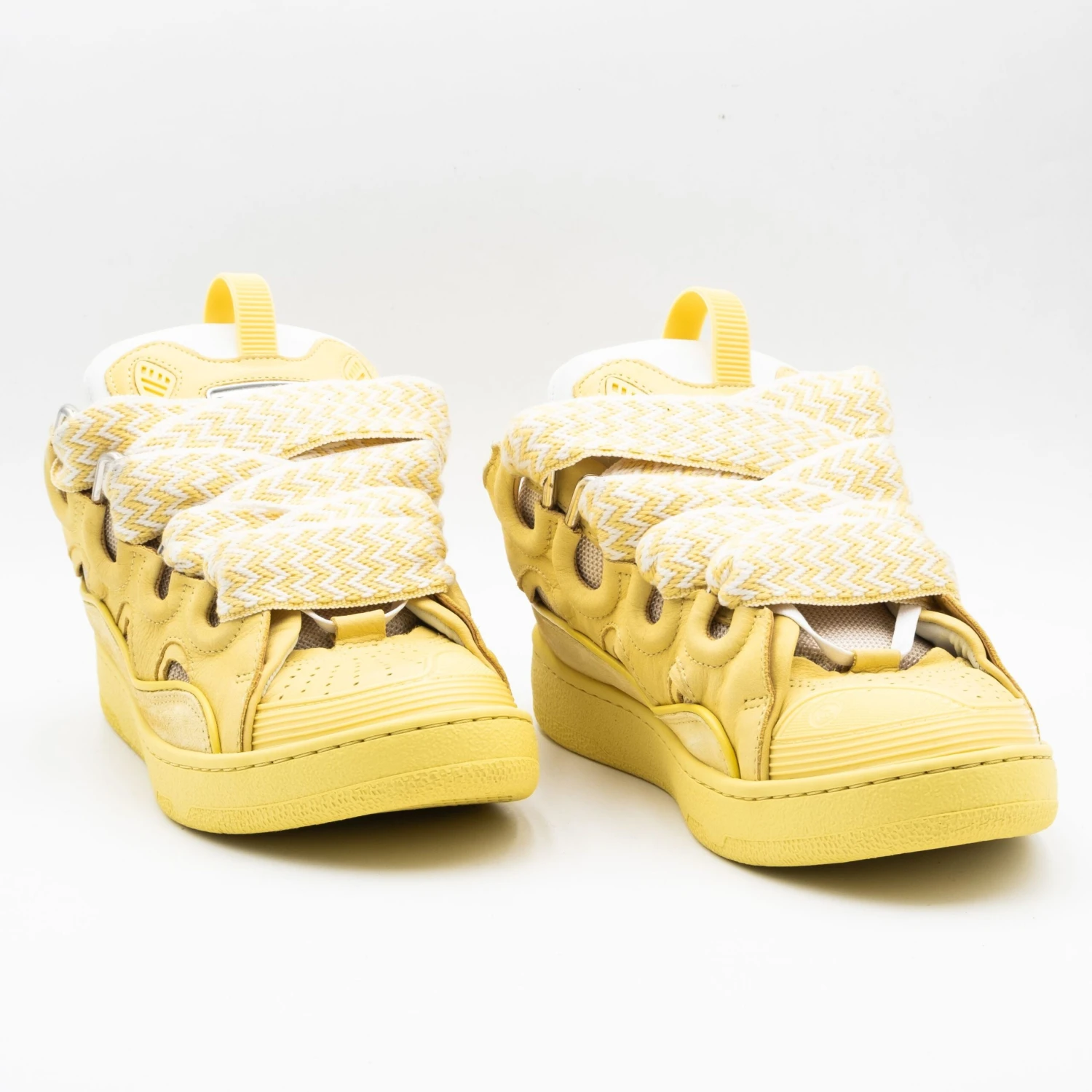 Lanvin Leather Curb Sneaker - Yellow 3 Lanvin Leather Curb Sneaker - Yellow – Image 3