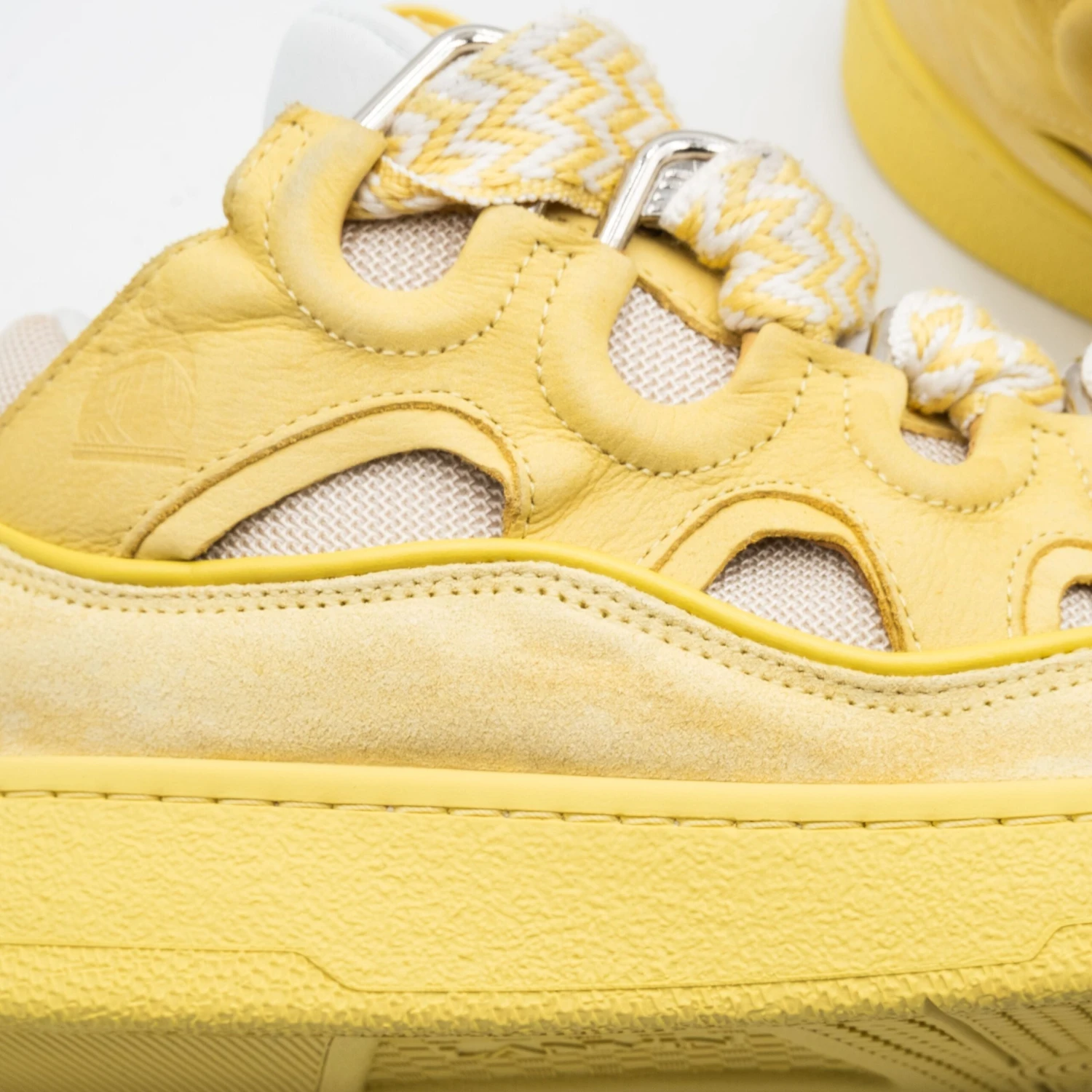 Lanvin Leather Curb Sneaker - Yellow 6 Lanvin Leather Curb Sneaker - Yellow – Image 6