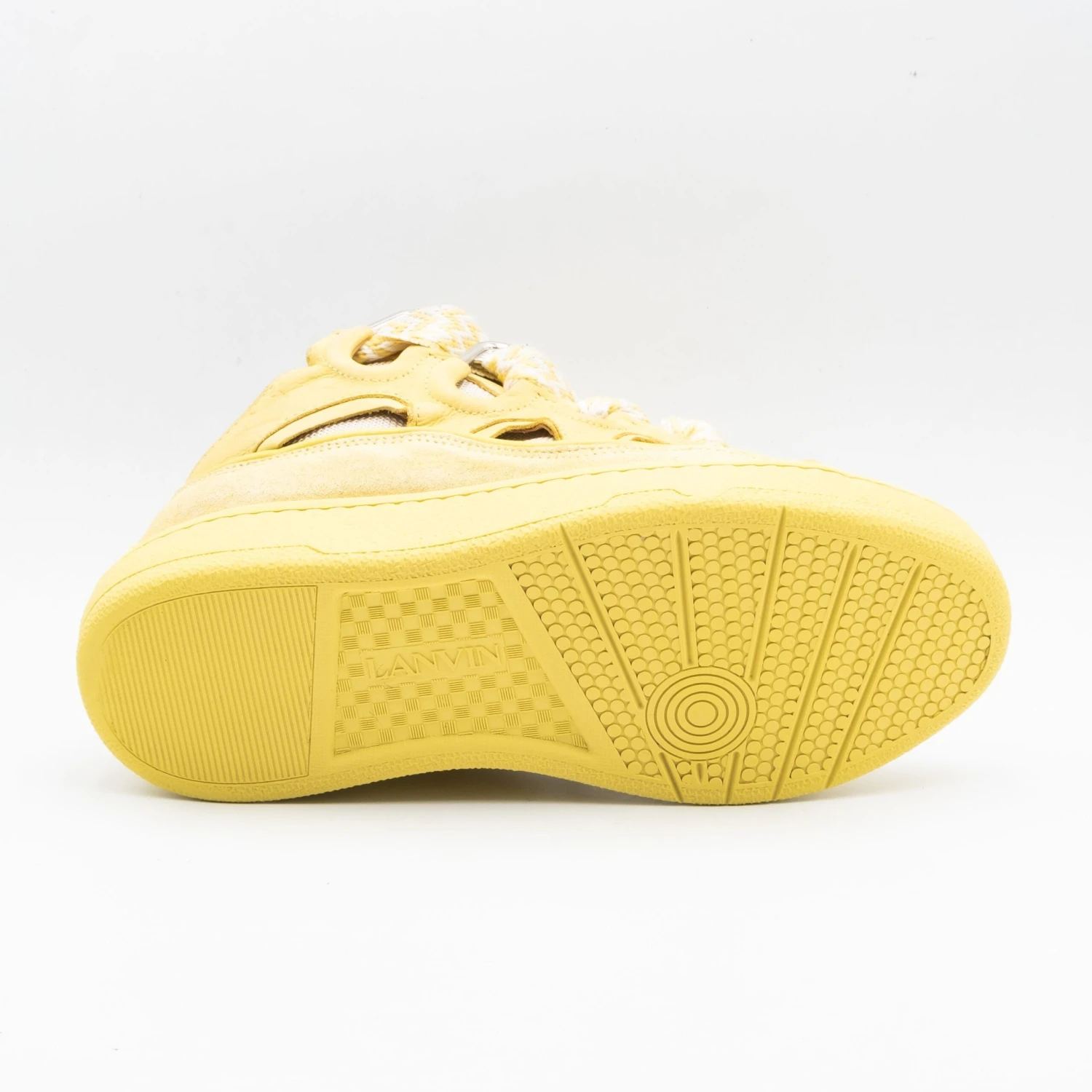 Lanvin Leather Curb Sneaker - Yellow 5 Lanvin Leather Curb Sneaker - Yellow – Image 5