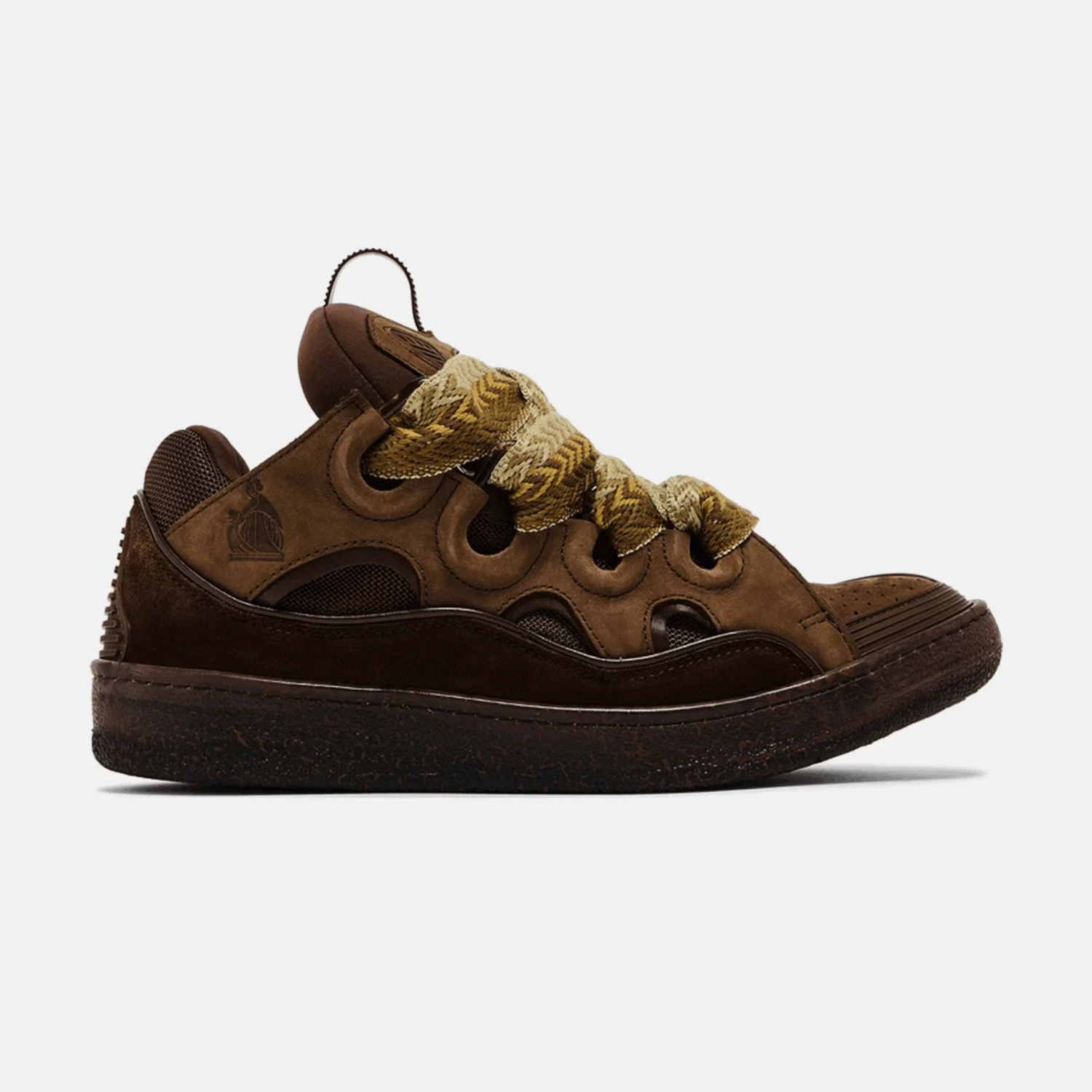 Lanvin Leather Curb Sneaker Brown 1 Lanvin Leather Curb Sneaker Brown