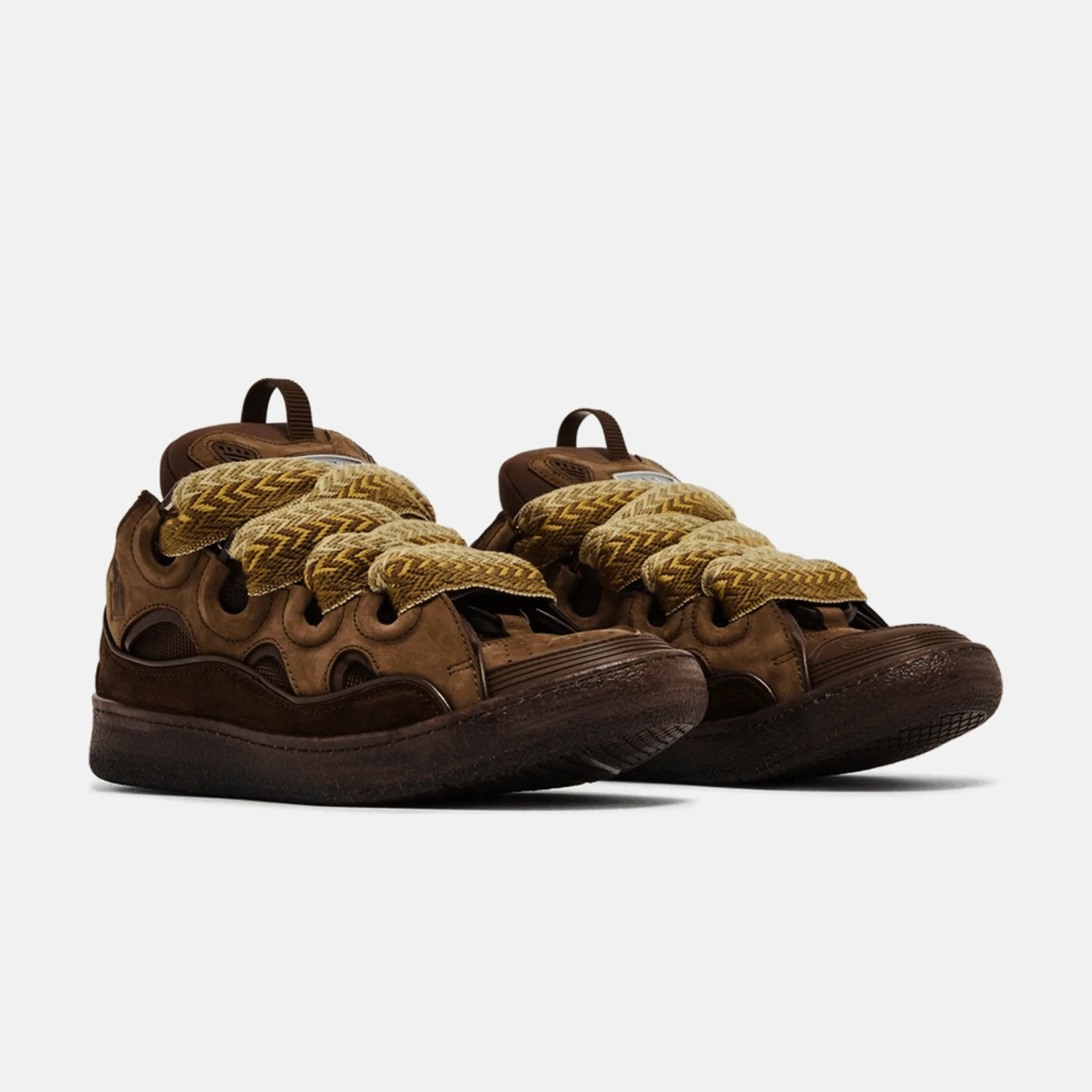 Lanvin Leather Curb Sneaker Brown 2 Lanvin Leather Curb Sneaker Brown – Image 2