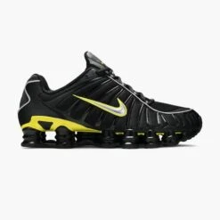 Nike Shox TL Black Dynamic Yellow Metallic Silver