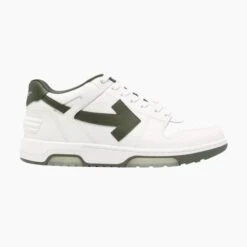 Off-White Out Of Office OOO Low Tops White Military Green
