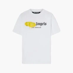 Palm Angels T-Shirt Los Angeles Spray Blanc